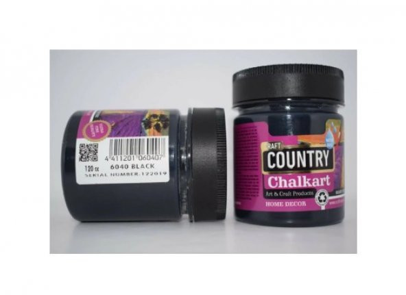 Craft Country Chalkart Mat Hobi Boyası Black (120 cc)