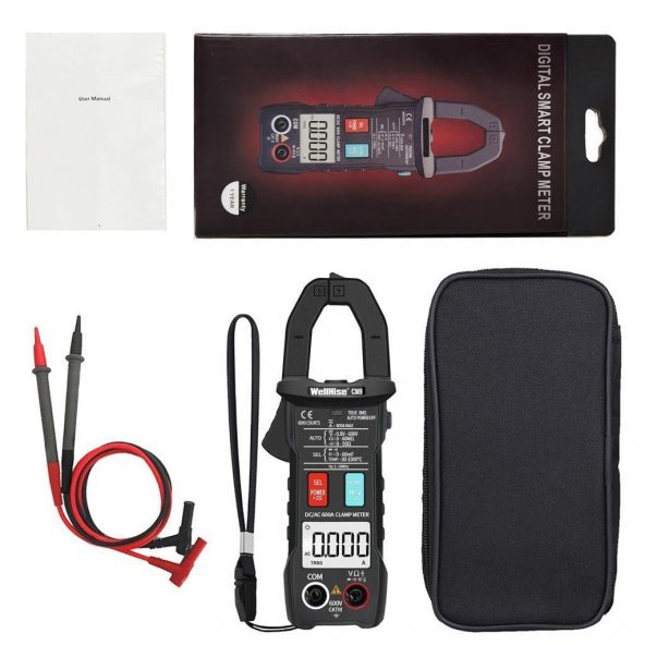 WellHise CM9 600A AC/DC Dijital Otomatik Pensampermetre TRUE RMS - 8