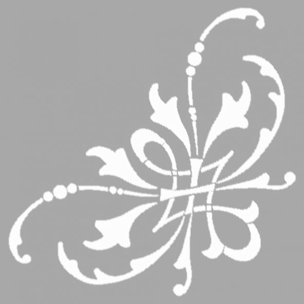 Floral Motif Stencil Boyama şablonu 30x30 cm, Duvar Stencil, Fayans Stencil, Mobilya Stencil