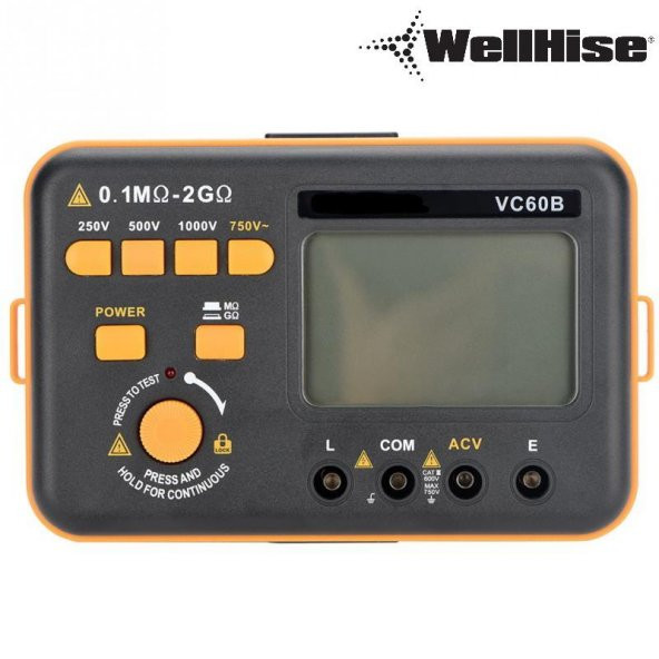 WellHise VC 60B İzolasyon Megeri Test Cihazı Izolasyon Test - 4