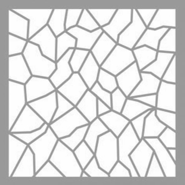 Mozaik Vitray Stencil Boyama şablonu 30x30 cm, Duvar Stencil, Fayans Stencil, Mobilya Stencil