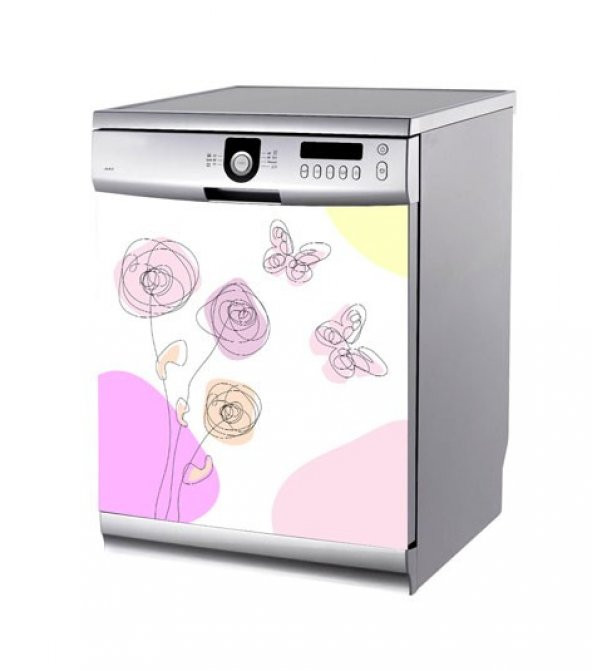 Çizgiler Bulaşık Makinesi Sticker - 2