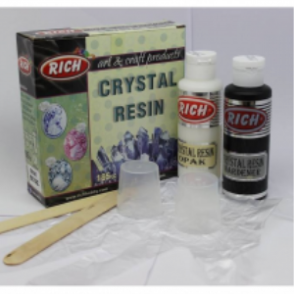 Rich Kristal Reçine Crystal Resin Opak Beyaz Epoksi Set 195 cc