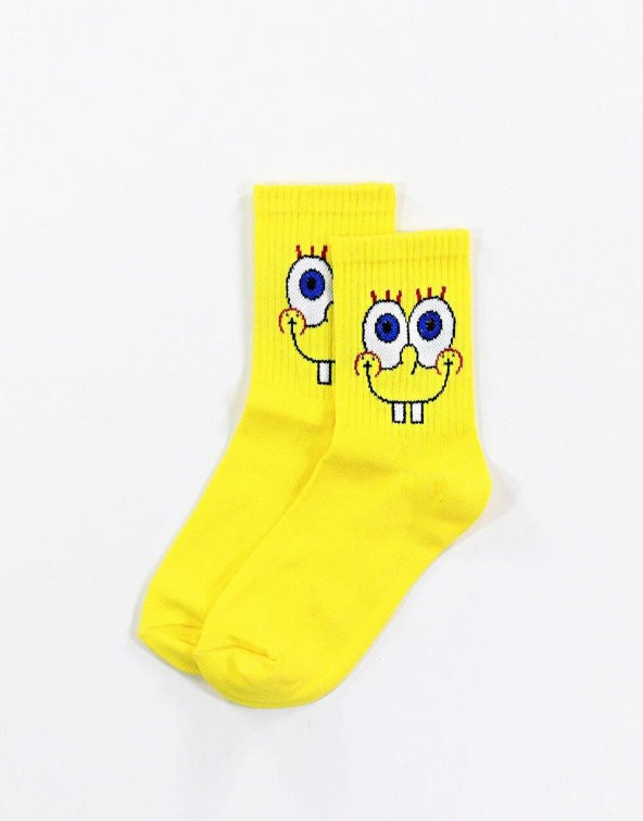 Sarı Smile 37-44 Unisex Unique Socks
