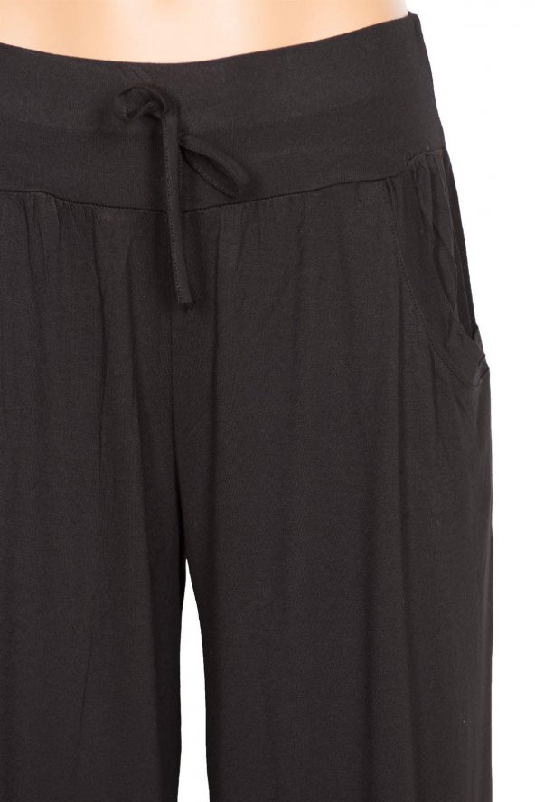 Barem Verda Kadın Penye Siyah Pantolon Etek - 5