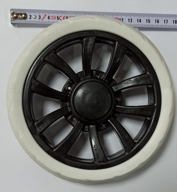 KALİTE - 2 ADET - Pazar Arabası Tekerleği Telli Yuva 17 CM Siyah Pazar Teker - 2