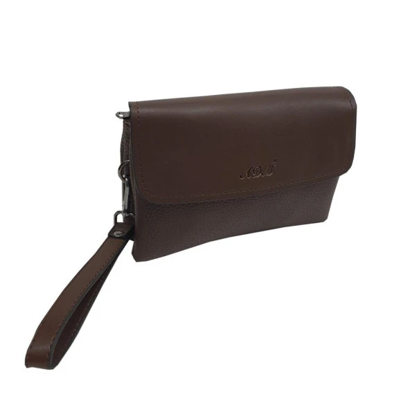 Sade Kahve Renk Erkek Deri El Çantası - 7