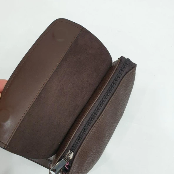 Sade Kahve Renk Erkek Deri El Çantası - 10