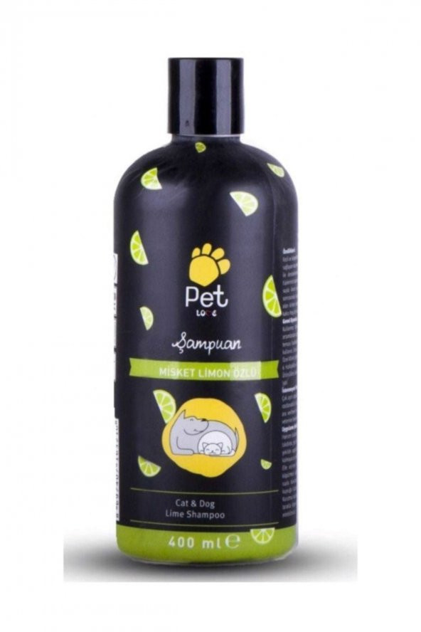 Pet love kedi şampuanı mistik limon özlü 400 ml