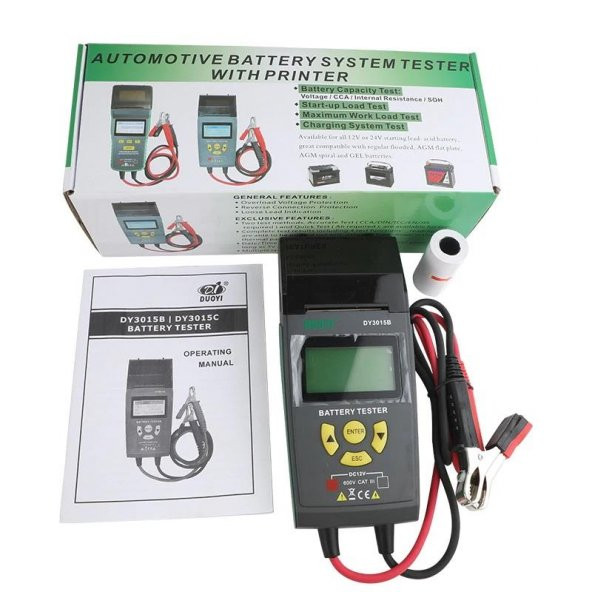 DUOYI DY3015B Termal Yazıcılı Otomotiv Akü Sistemi Test Cihazı 12V - 3