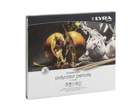Lyra Rembrandt Polycolor Kuru Boya Kalemi Metal Kutu 24lü