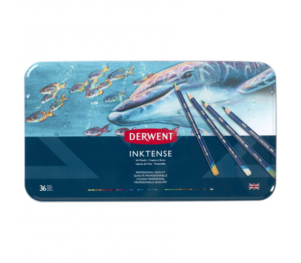 Derwent Inktense Mürekkep Bazlı Boya Kalemi Metal Kutu 36lı - 3