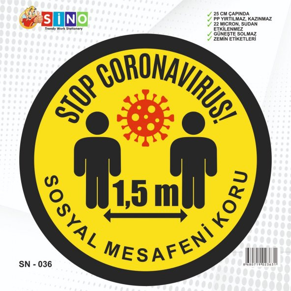 SN-036  ZEMİN  UYARI  ETİKETİ - 1