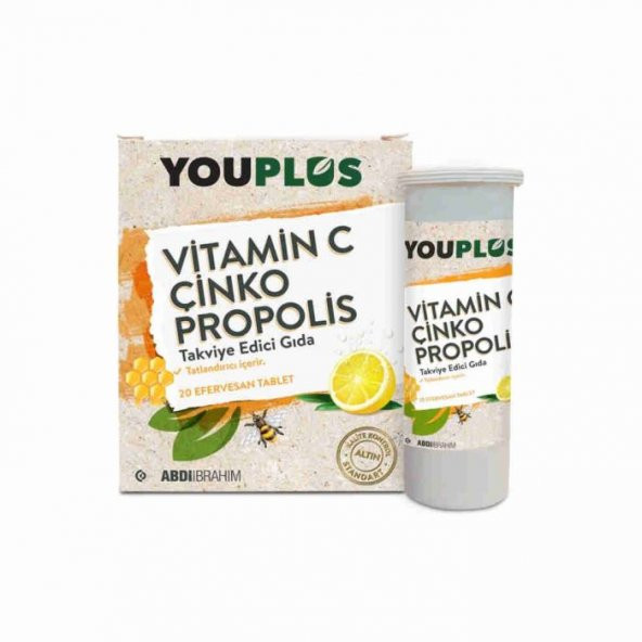 Youplus Vitamin C Çinko Propolis 20 Efervesan Tablet
