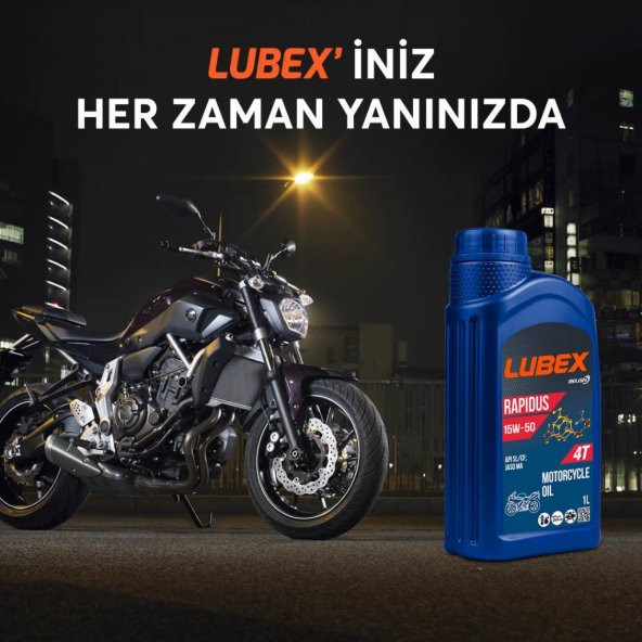 Lubex Rapidus 15W-50 1 Lt 4 Zamanlı Motosiklet Yağı - Resim 2