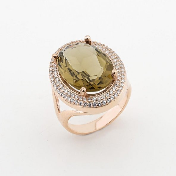 925 Ayar Gümüş Zultanit Taşlı Bayan Gümüş Yüzük ürün görseli