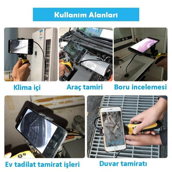 WellHise HT-668 Mini Taşınabilir Boroskop Muayene Kamerası - 5