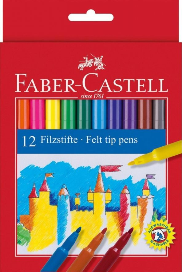 Faber Castell UniColor Keçeli Kalem Seti 12 Renk