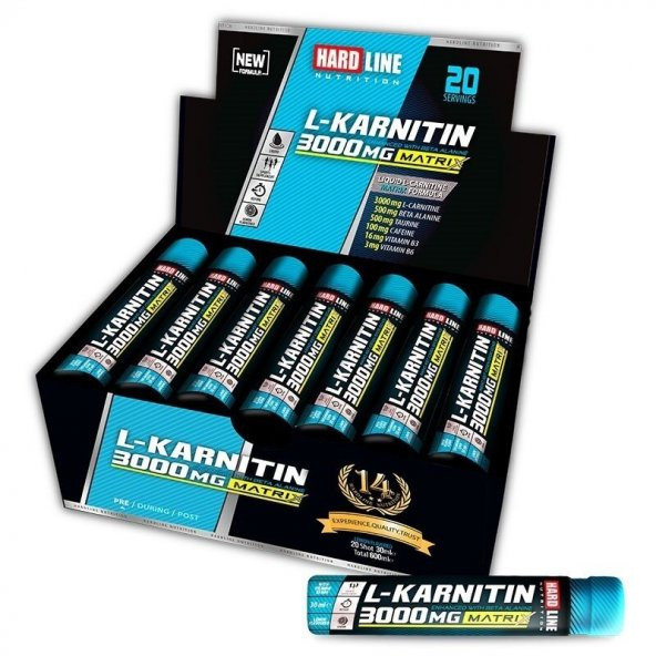 Hardline L-Karnitin Matrix 3000 Mg 20 Ampül - Orjinal Ürün