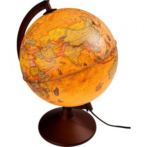 Gürbüz Globe Işıklı Antik Küre 30 cm