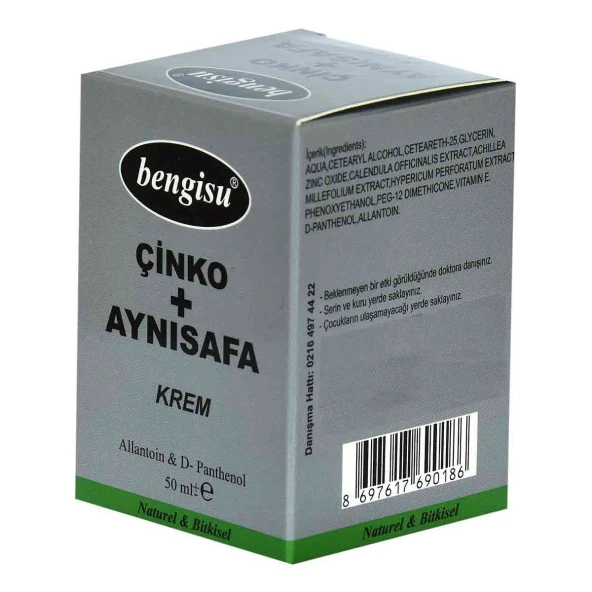 Bengisu Aynısafa + Çinko Bitkisel Krem Allantoin ve D- Panthenol 50 ML - 4
