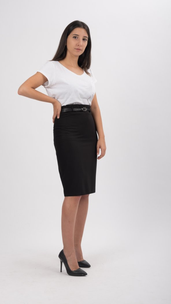 BAYAN KALEM ETEKASTARLI OFİS ETEK 60 CM BOYUNDASORALLİNE740 FÜME - 2