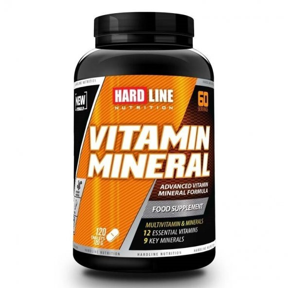 Hardline Vitamin Mineral 120 Tablet- Hızlı kargo