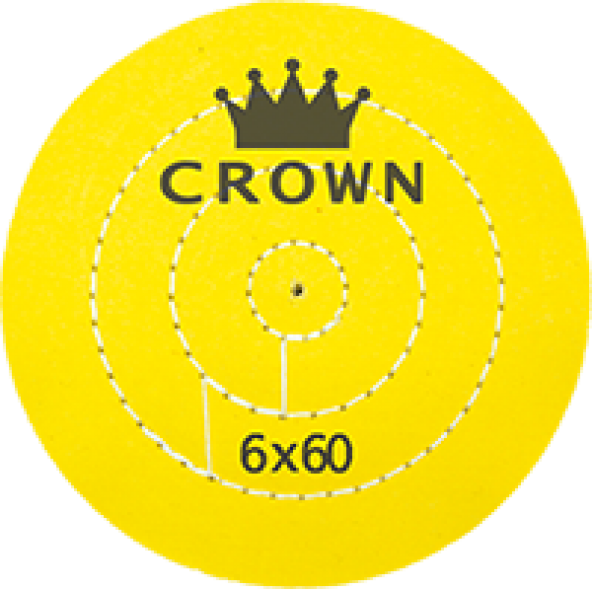 Crown 6x60 Sarı ve Beyaz Dikişli Bez Fırçalar - 2