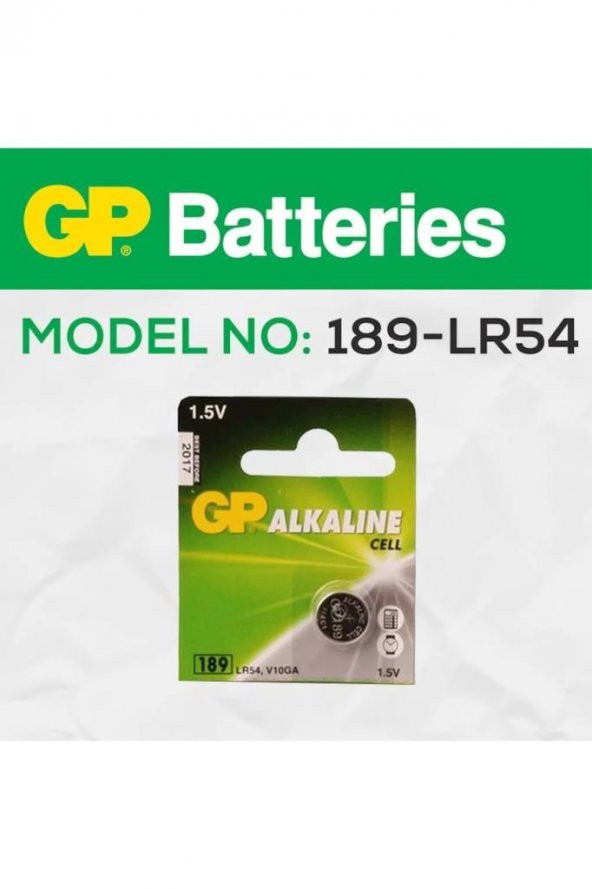 GP LR54 C5 V10GA ALKALIN DUGME PIL TEKLI (189)