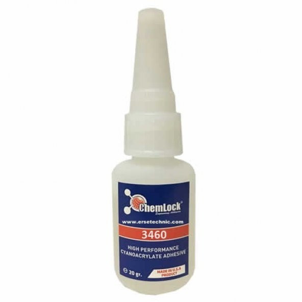 Chemlock 3460 Leke iz Buğu Yapmayan Şeffaf Hızlı Yapıştırıcı 20gr. - 2
