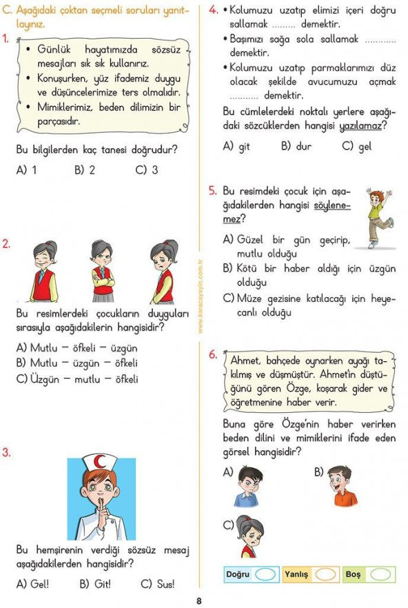 Karaca Eğitim Yayınları 3. Sınıf Türkçe Etkinlikli Soru Bankası Çalışma Yaprakları - 3