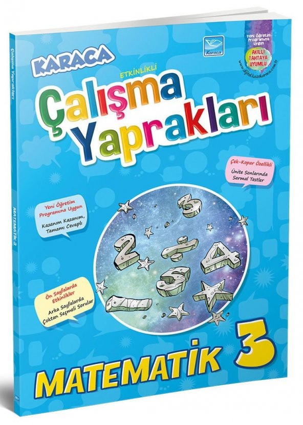 Karaca Eğitim Yayınları 3. Sınıf Matematik Etkinlikli Soru Bankası Çalışma Yaprakları