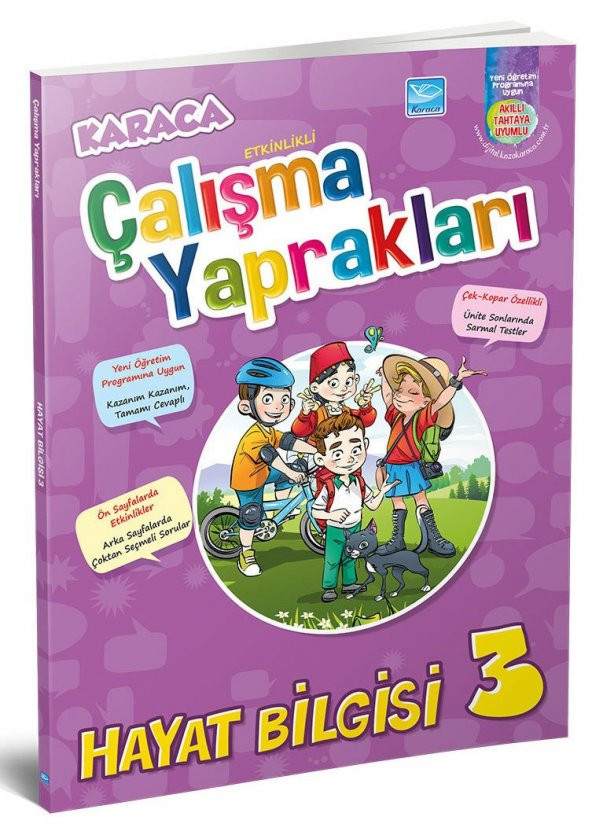 Karaca Eğitim Yayınları 3. Sınıf Hayat Bilgisi Etkinlikli Soru Bankası Çalışma Yaprakları