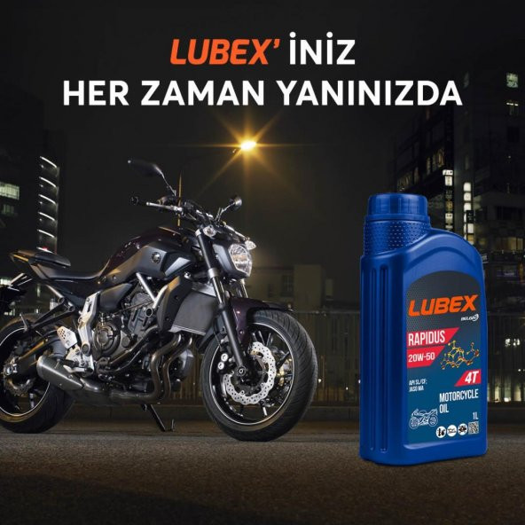 Lubex Rapidus 20W-50 1 Lt 4 Zamanlı Motosiklet Yağı - 2