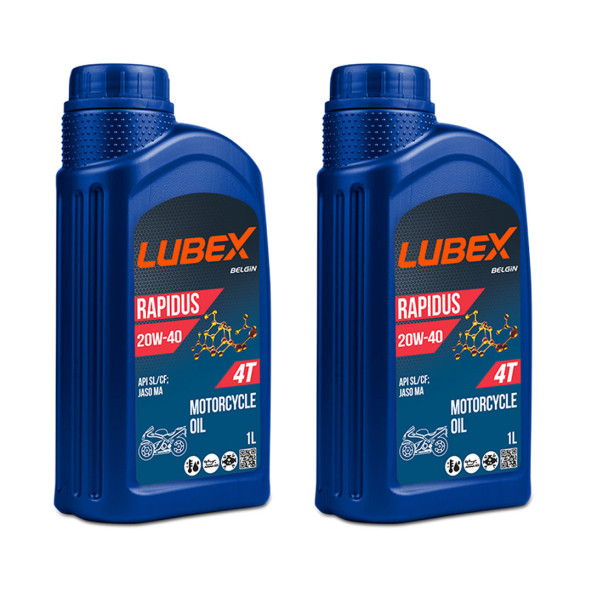 Lubex Rapidus 20W-40 1 Lt 4 Zamanlı Motosiklet Yağı (2 Adet)