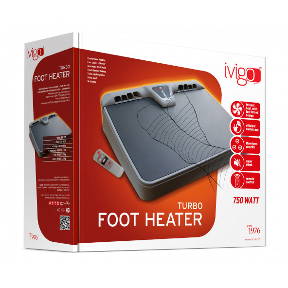 İVİGO EMİ 750 Watt Elektrikli Ayak Isıtıcı - 6