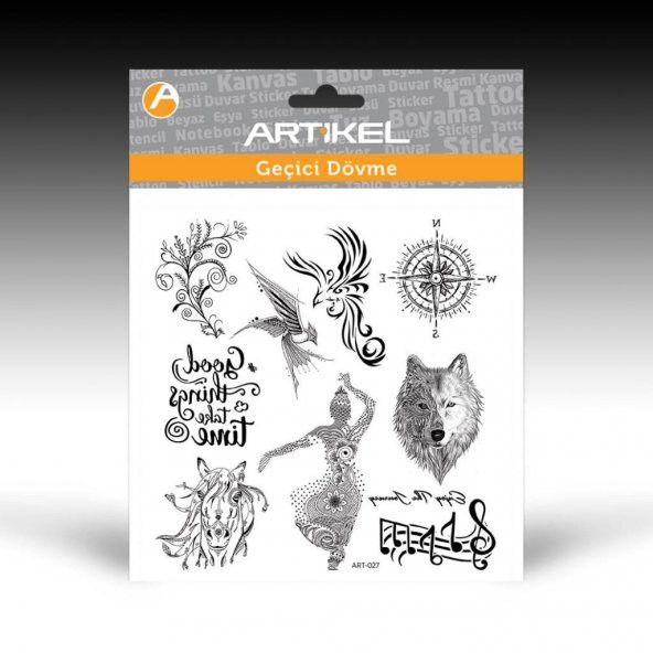 Etnik Geçici Dövme,Geçici Tattoo 15,5x16 cm,Vücut Dövmesi,Kol Bilek Dövme,Boyun Dövme,Sırt Dövme - 2