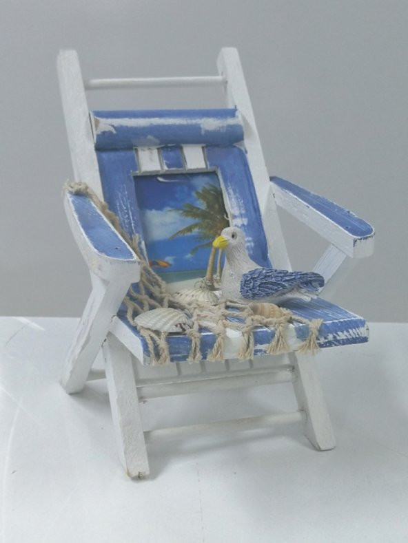 Ahşap Sandalye Tasarım Fotoğraf Resim Çerçeve 15x12x16
