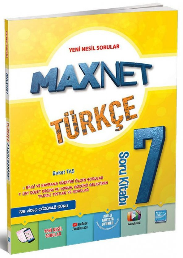Karaca Eğitim Yayınları MaxNet 7. Sınıf Türkçe Soru Kitabı