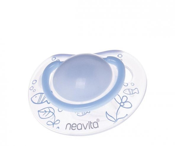 Neavita Ortodontik Gece Emziği Desenli (0 Ay+) Mavi