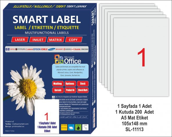 A5 1.Hamur Etiket - Smart Label - 200 Adet