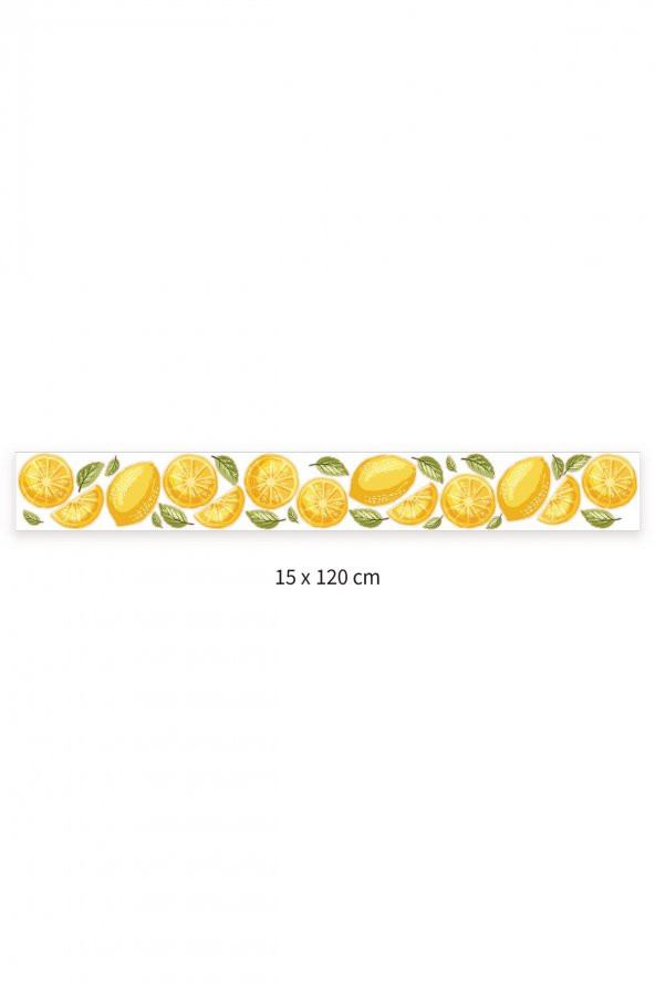 Limon ve Yapraklar İlüstrasyon Duvar Stickerı - 2
