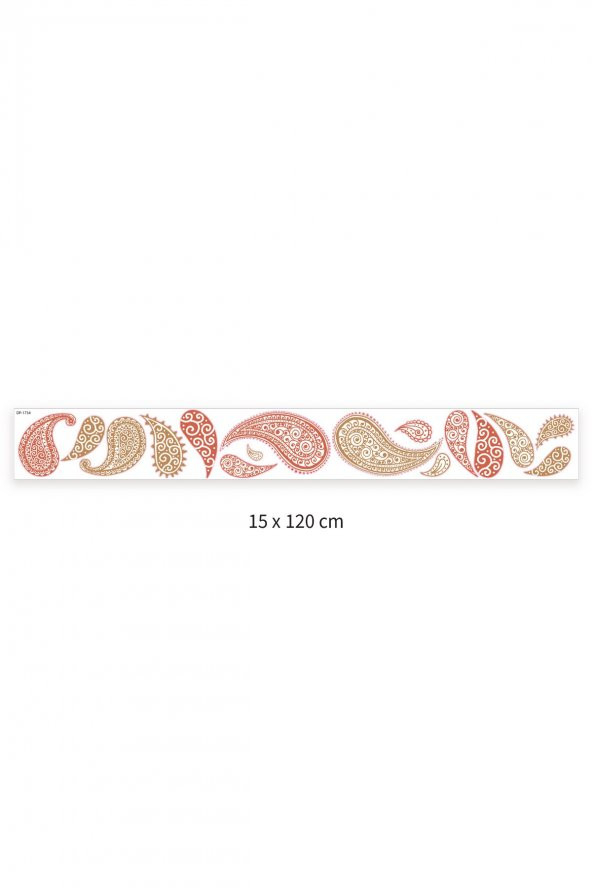 Kiremit Paisley Duvar Stickerı - 2