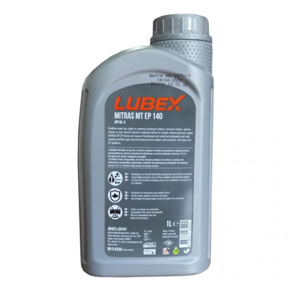 Lubex Mitras MT EP 140 1 Lt Manuel Şanzıman Yağı - 5