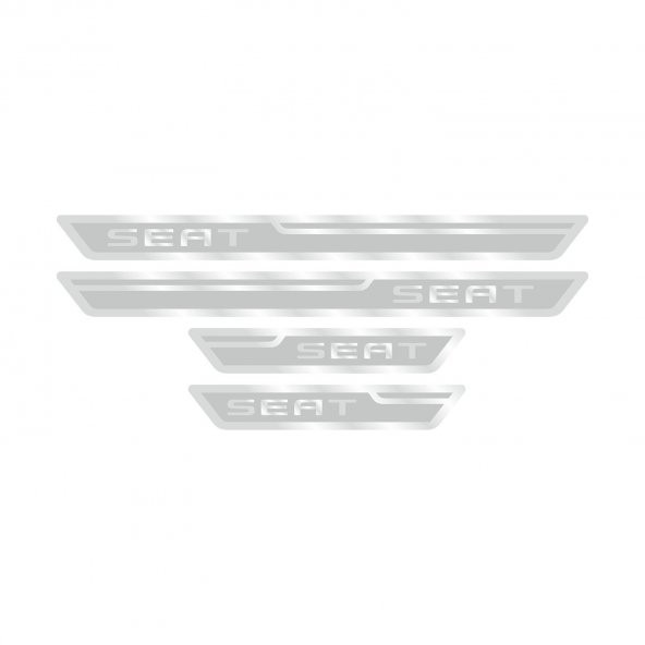 Seat Gümüş Kapı Eşiği, Kapı Karşılama 4lü Set - 2