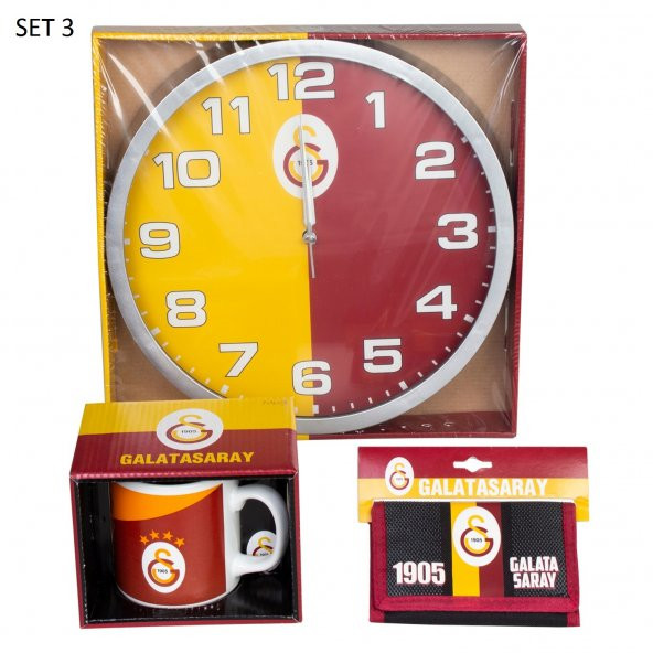 Lisanslı Galatasaray Duvar Saati, Kupa Ve Cüzdan Seti - Resim 3