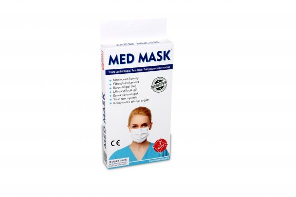 Med Mask, 10lu Medikal Maske