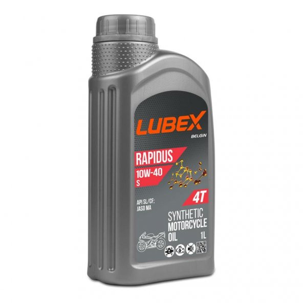 Lubex Rapidus S 10W-40 1 Lt 4 Zamanlı Motosiklet Yağı