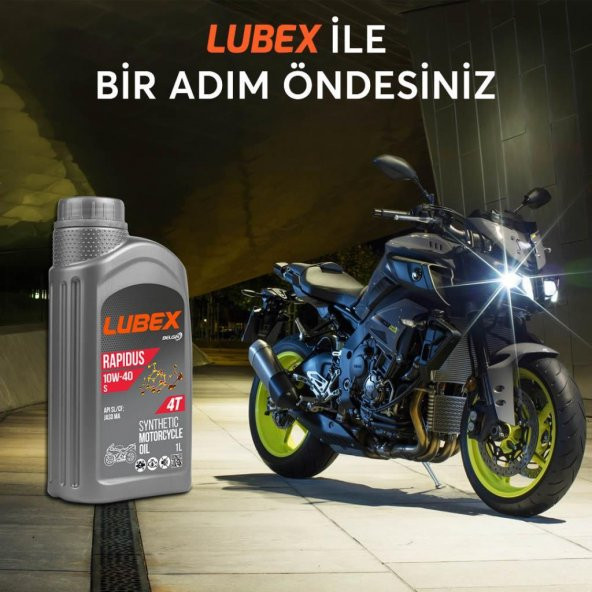 Lubex Rapidus S 10W-40 1 Lt 4 Zamanlı Motosiklet Yağı - 2