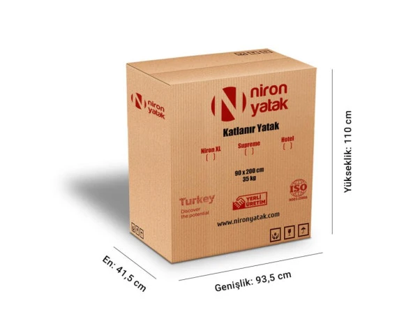 Niron Katlanır Yatak | 80x190 Katlanır Portatif Yatak ve Karyola - 11